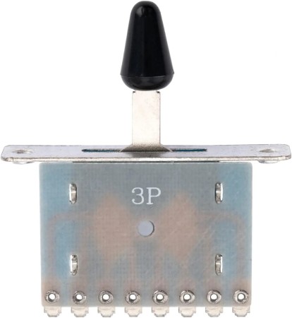 Alpha 3-Way Pickup Selector Lever Tele Switch( Black Tips) - Thumbnail