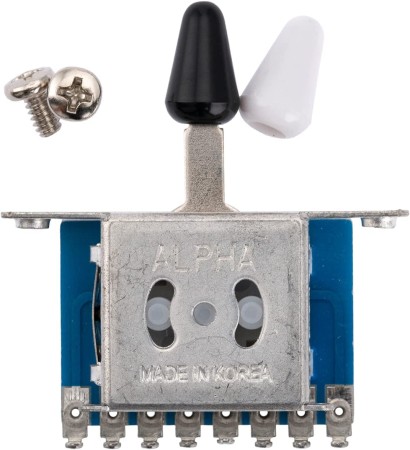 Alpha - Alpha 5-Way Pickup Selector Lever Gitar Switch (White Tips)