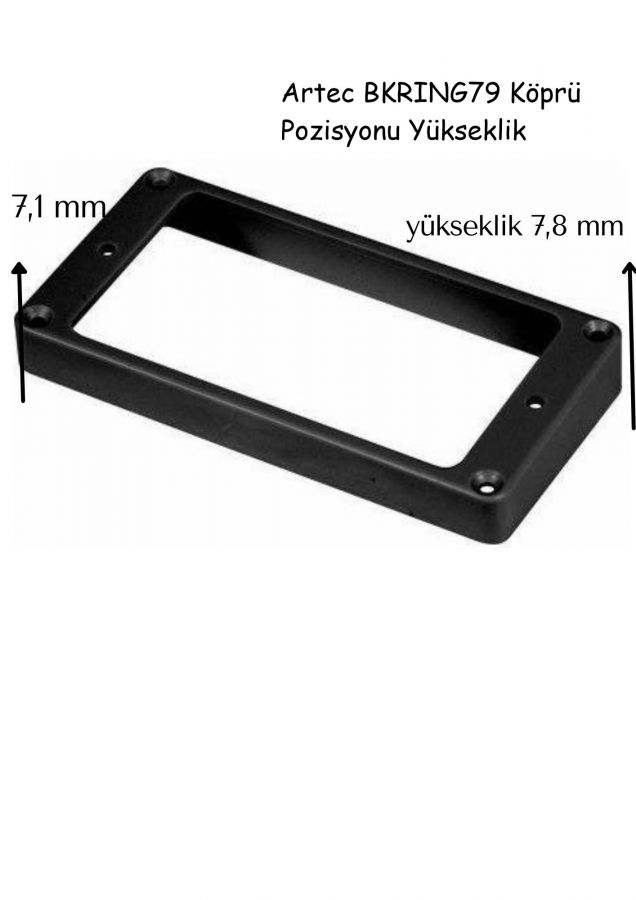 Artec BKRING79 Köprü (Bridge) Humbucker Manyetik Çerçevesi -Siyah - 2
