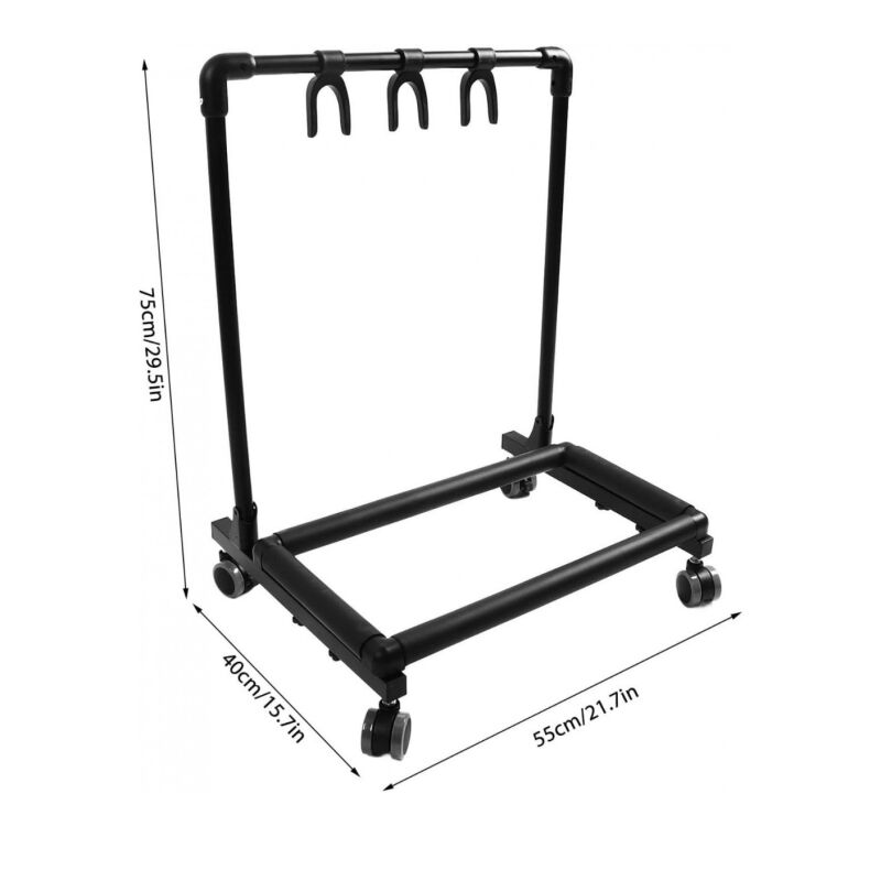 ArtStand CM075-W 3'lü Yatay Tekerlekli Gitar Standı Yeni Versiyon - 2