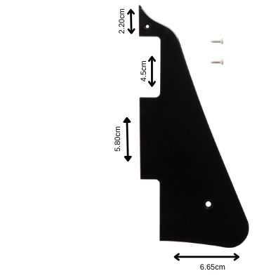 ASK 3 Kat (Black-White-Black) Gibson Style Siyah Pickguard - Thumbnail