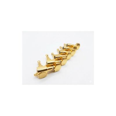 ASK-M 6 Sıra Sağ Dizilim Elektro Gitar Burgu Takımı (6-in-line) – Dark Gold - 2