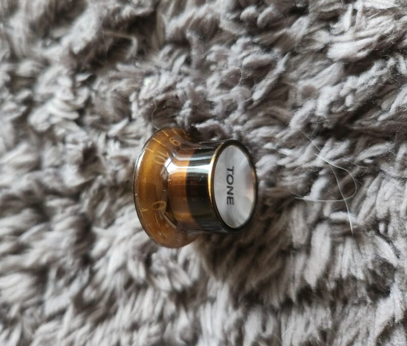 ASK-M Kahverengi Geçişli Uzun Gövdeli Reflector Top Hat Volume Potans Düğmesi – Les Paul / Epiphone - 2