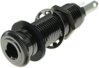 ASK-M Boru Tipi Silindir Siyah Bas Gitar Dişi Jack - ASK-M