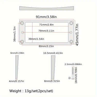 ASK-m Krem Humbucker Neck-Sap Manyetik Çerçevesi - 2
