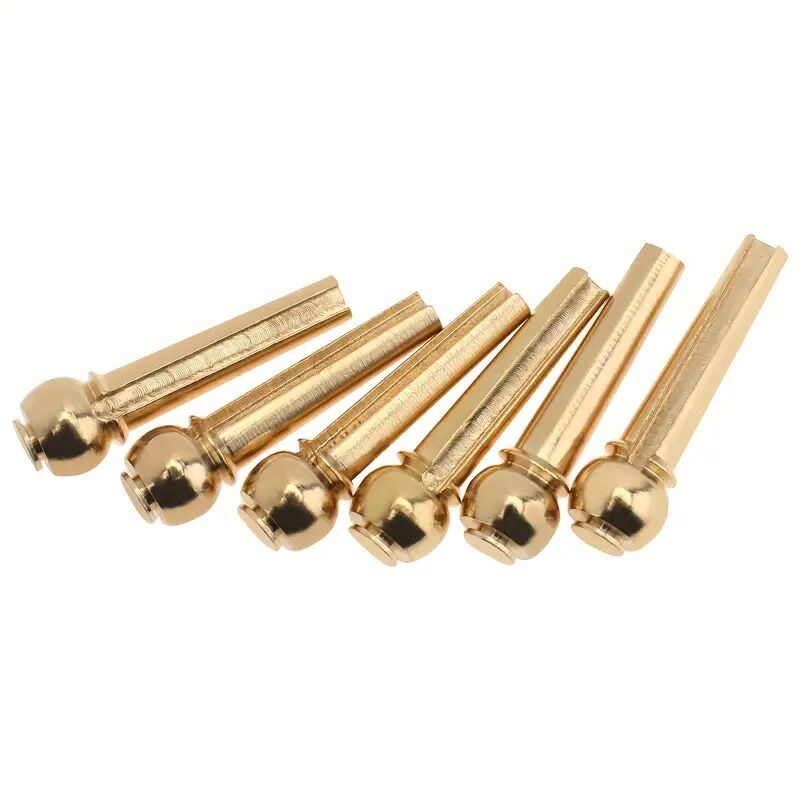 ASK-M Metal Pirinç Gold 6'lı Akustik Gitar Pimi - 3