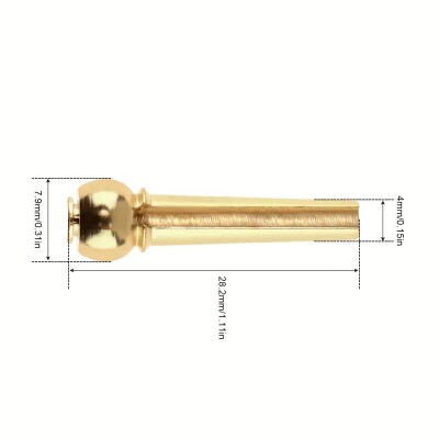 ASK-M Metal Pirinç Gold 6'lı Akustik Gitar Pimi - 2