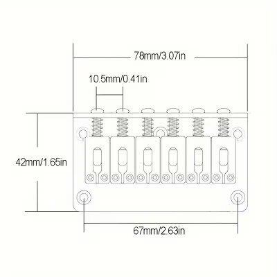 ASK-M Strat Stil 42mm Black Hardtail Gitar Köprüsü - 3