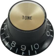 ASK-M - Gibson Style Top Hat Black-Gold Tone Potans Knob-Potans Düğmesi Tek