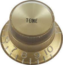 Gibson Style Top Hat Gold-Gold Tone Potans Knob-Potans Düğmesi Tek