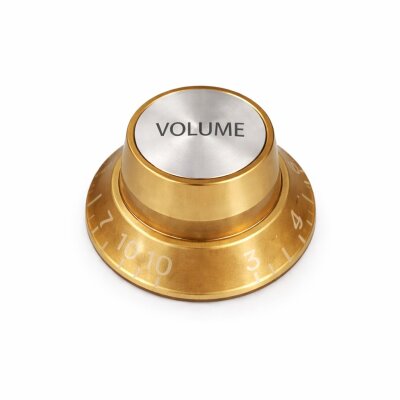 Gibson Style Top Hat Gold-Silver Volume Potans Knob-Potans Düğmesi Tek - ASK-M