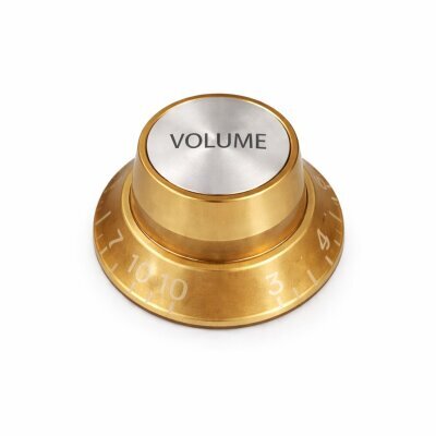 Gibson Style Top Hat Gold-Silver Volume Potans Knob-Potans Düğmesi Tek - 2