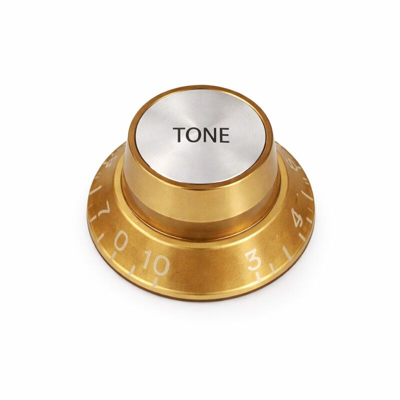Gibson Style Top Hat Gold-Silver Tone Potans Knob-Potans Düğmesi Tek - 1