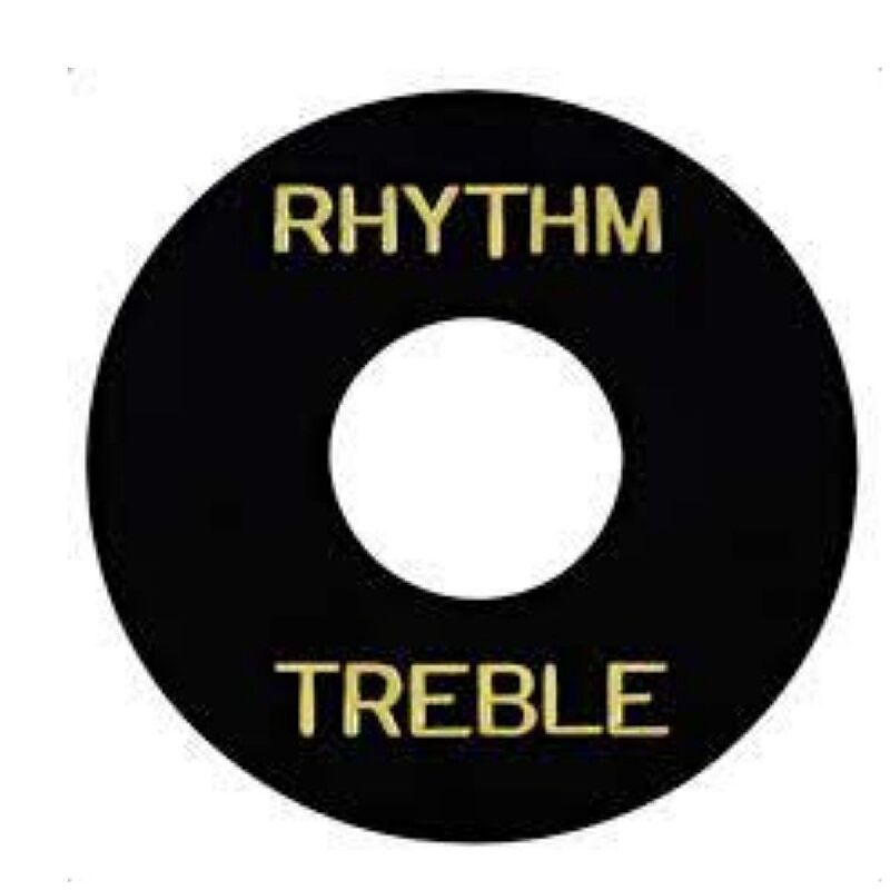 Gibson/Epiphone Style Switch Kapağı-Rhythm Treble(Black) - 1