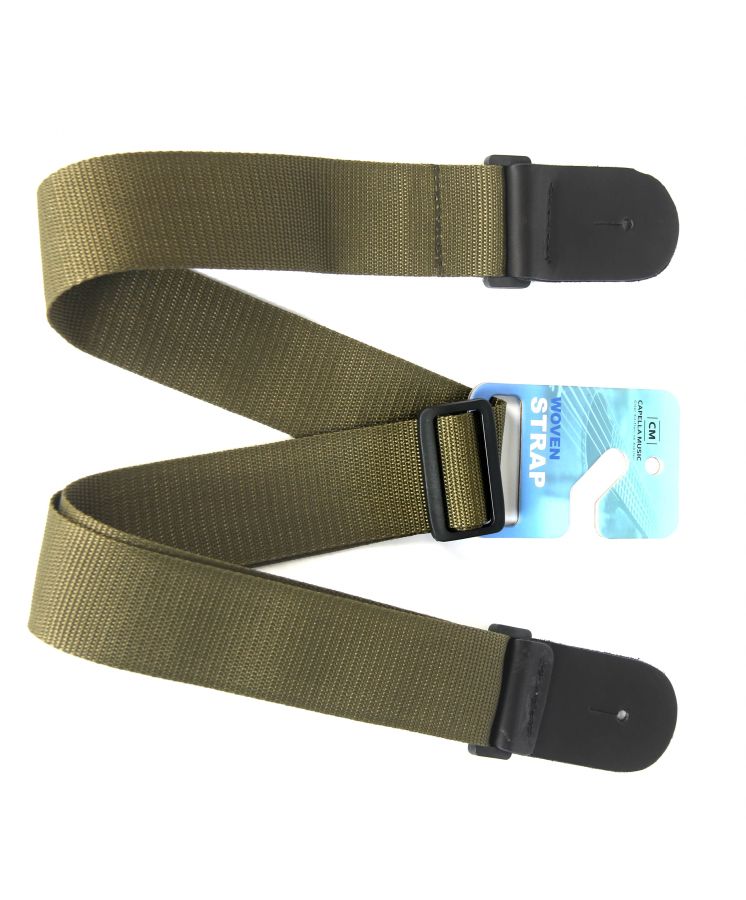 Capella CM472-GRN Woven Koton Yeşil Gitar Askısı - 1