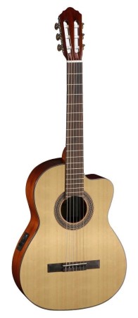 Cort - Cort AC120CE 0PW-Open Pore Kılıflı Elektro Klasik Gitar