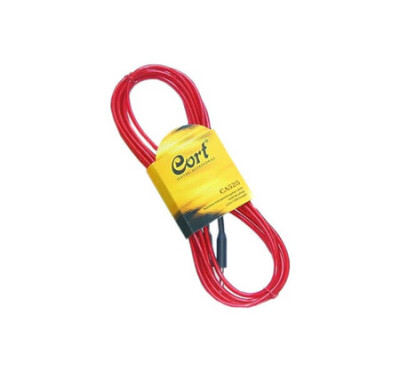 Cort CA525RD Nude 5 Metre Düz Altın Uçlu Transparan Kırmızı Enstrüman Kablosu - 2