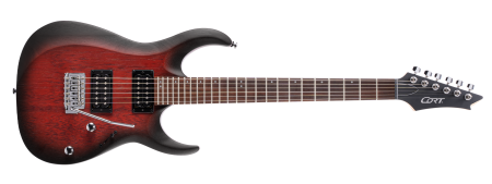 Cort X100 OPBB Open Pore Black Cherry Burst Elektro Gitar (H-H) - Thumbnail