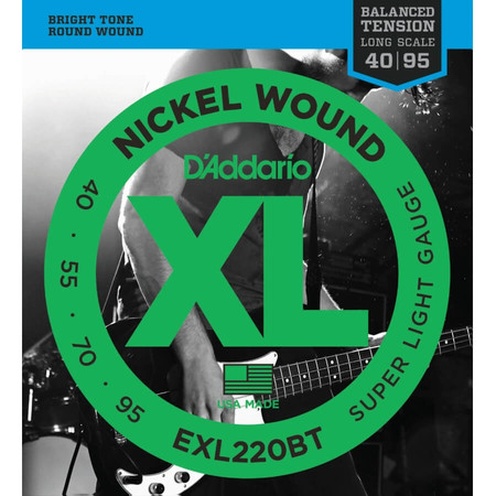 DAddario - D’Addario EXL220BT 4 Telli Bas Gitar Tel Takımı Balanced Tension (40-95)