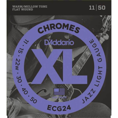 ELEKTRO GİTAR TELİ, CHROMES, 11-50, JAZZ LIGHT GAU - DADDARIO ABD