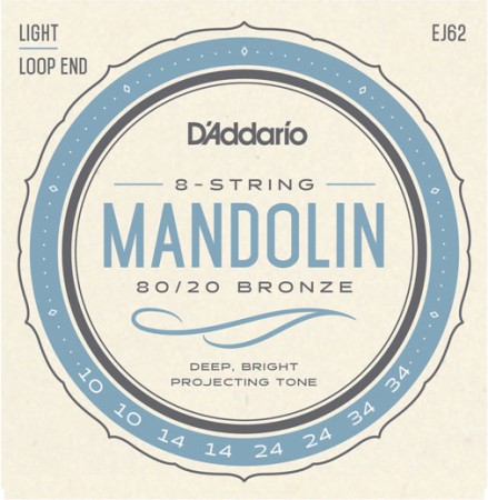 MANDOLIN TEL SETİ, 80/20 BRONZE, LOOP END, LIGHT G - DADDARIO ABD