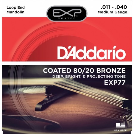 Mandolin Tel Seti, 11-40, EXP Coated, 80/20 Bronze - DADDARIO ABD
