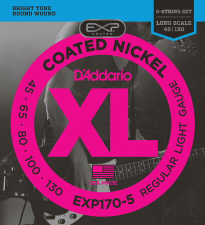 DAddario - D’Addario EXP170-5 5 Telli Bas Gitar Tel Takımı Long Scale (45-130)