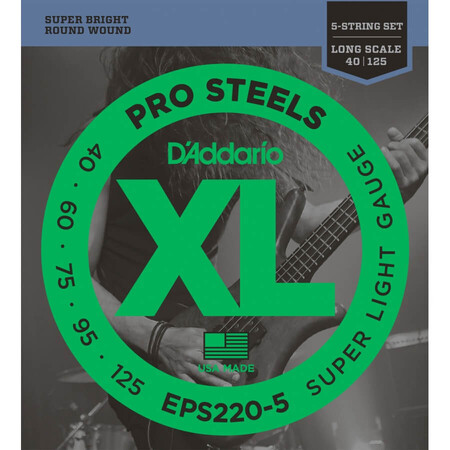 DAddario - D’Addario EPS220-5 5 Telli Bas Gitar Tel Takımı Long Scale (40-125)