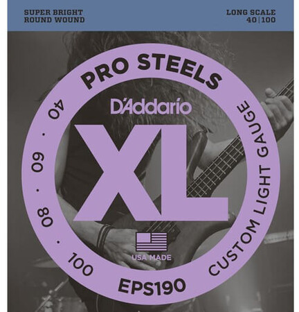 DAddario - D’Addario EPS190 4 Telli Bas Gitar Tel Takımı Long Scale (40-100)
