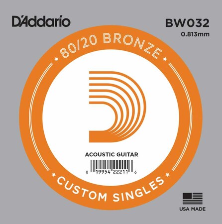 D'Addario BW032 Bronze Wound Akustik Gitar Tek Tel
