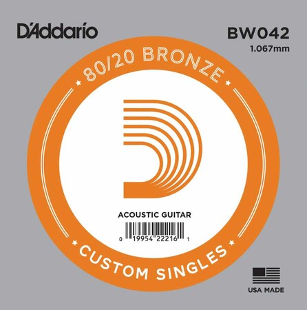 D'Addario BW042 Bronze Wound Akustik Gitar Tek Tel