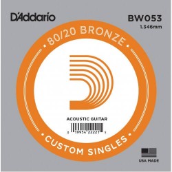 D'Addario BW053 Bronze Wound Kalın E (Mi) Akustik Gitar Tek Tel