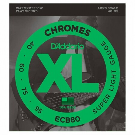 D'Addario ECB80 FlatWound Chromes Bas Gitar Teli (040-095) - Thumbnail