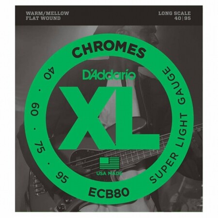 D'Addario ECB80 FlatWound Chromes Bas Gitar Teli (040-095) - 1