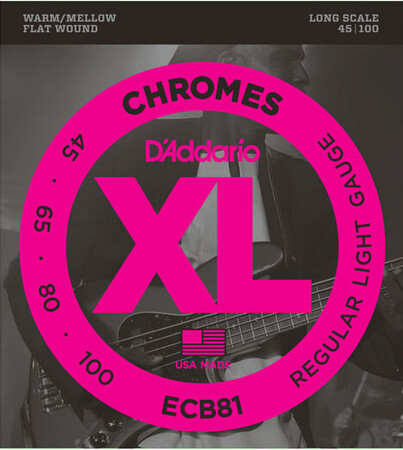 DAddario - D'Addario ECB81 (45-100) Chromes 4 Telli Bas Gitar Teli