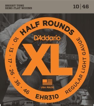 DAddario - Daddario EHR310 Half Round Super Light 10-46 Elektro Gitar Tel Takımı