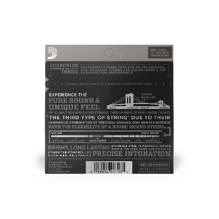 Daddario EHR310 Half Round Super Light 10-46 Elektro Gitar Tel Takımı - 3