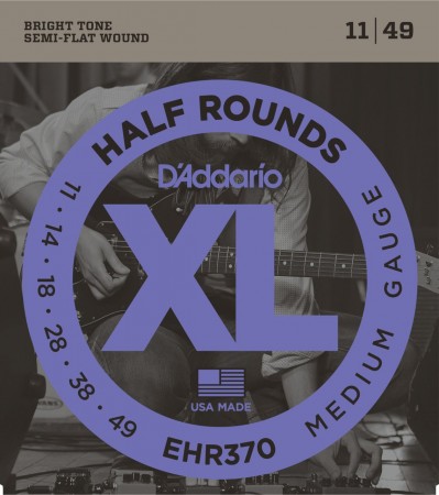 Daddario EHR370 Half Round Elektro Gitar Tel Takımı 11-49 - 1