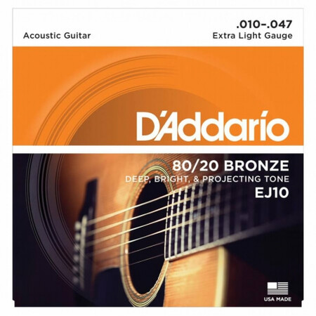 D'Addario EJ10 80/20 Bronze Akustik Gitar Teli (010-047) - Thumbnail