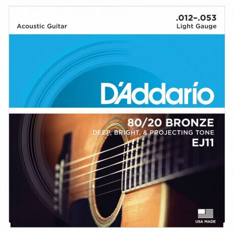 D'Addario EJ11 80/20 Bronze Akustik Gitar Teli (012-053) - 1
