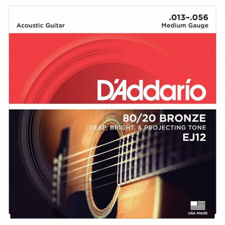 D'Addario EJ12 80/20 Bronze Akustik Gitar Teli (013-056)