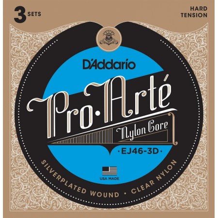 D'Addario EJ46-3D Pro Arte Hard Tension Klasik Gitar Takım Teli 3'lü Set - Thumbnail