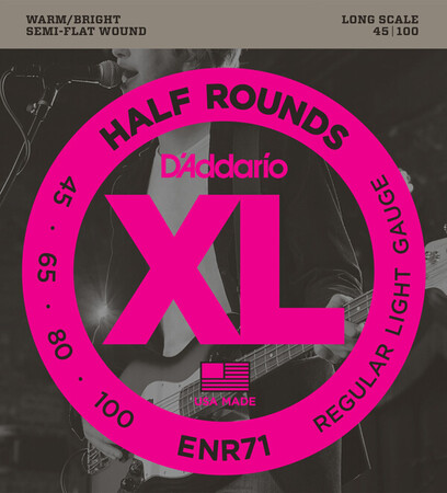 D'Addario ENR71 (45-100) Half Rounds 4 Telli Bas Gitar Teli - Thumbnail