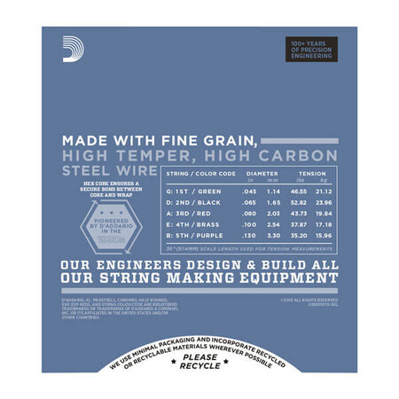 D'Addario EPS170-5SL /45-130) ProSteels 5 Telli Bas Gitar Teli - 2