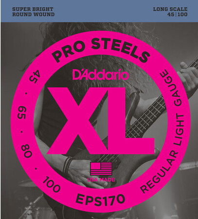 D'Addario EPS170 Pro Steels (45-100) 4 Telli Bas Gitar Teli