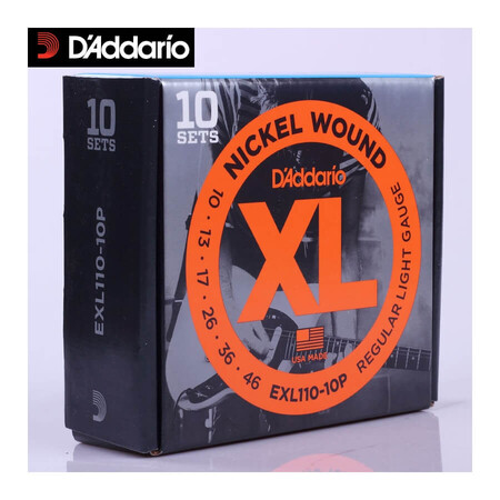 D'Addario - D'Addario(10’lu Set) Nickel Wound Elektro Gitar Teli (10-46)