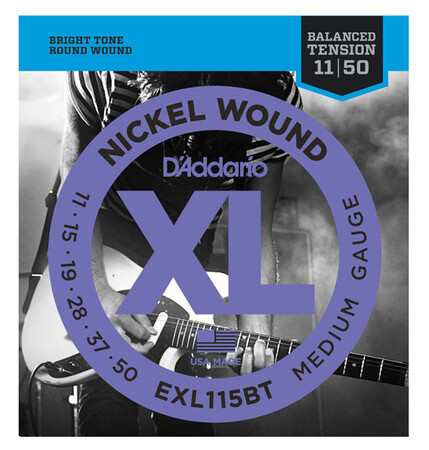 D'Addario EXL115BT Nickel Wound Balanced Tension Medium Parlak Tone (11-50)