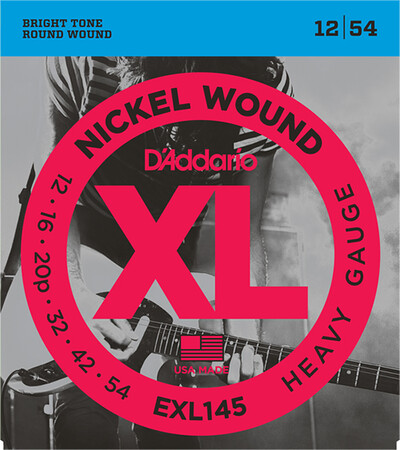 D'Addario EXL145 Nickel Wound Elektro Gitar Teli (12-54)