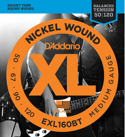 D'Addario EXL160BT (50-120) Nickel Wound 4 Telli Bas Gitar Teli - 1
