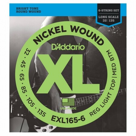 D'Addario EXL165-6 Long Scale 6 Telli Bas Gitar Teli (032-135)